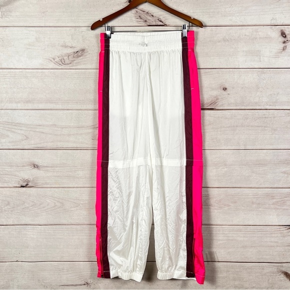 FP Movement Free People End Zone Track Pants Pink White Striped Sz M - Picture 3 of 11